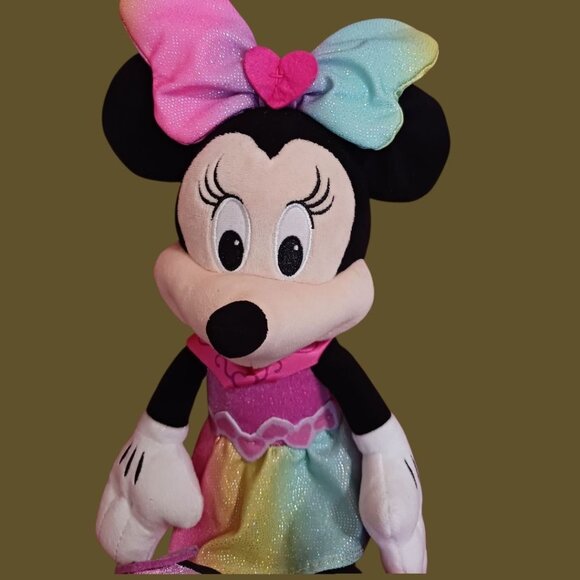 Disney Balerina Minnie Mouse  Singing Sparkling Stuffed Animal13" With Glittery - Picture 11 of 12